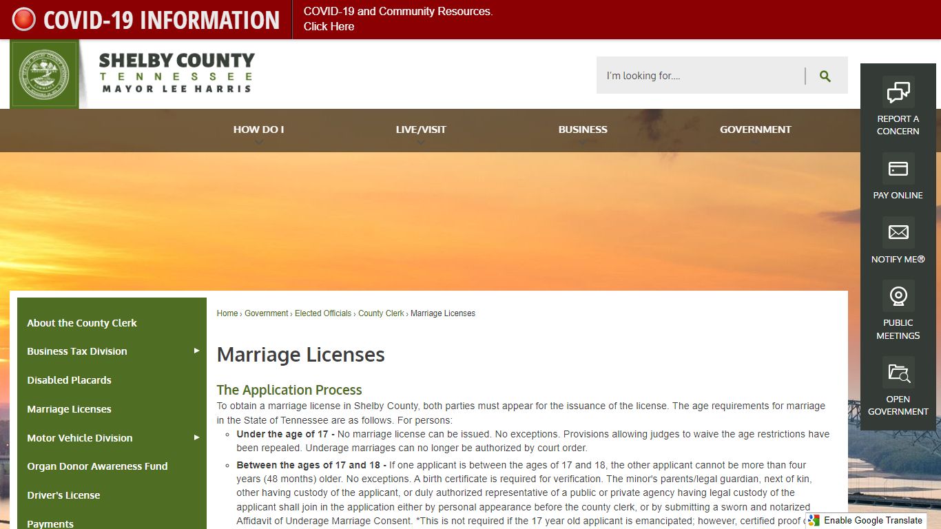 Marriage Licenses | Shelby County, TN - Official Website